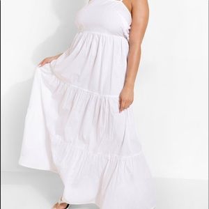 Cotton White Maxi Dress(14)